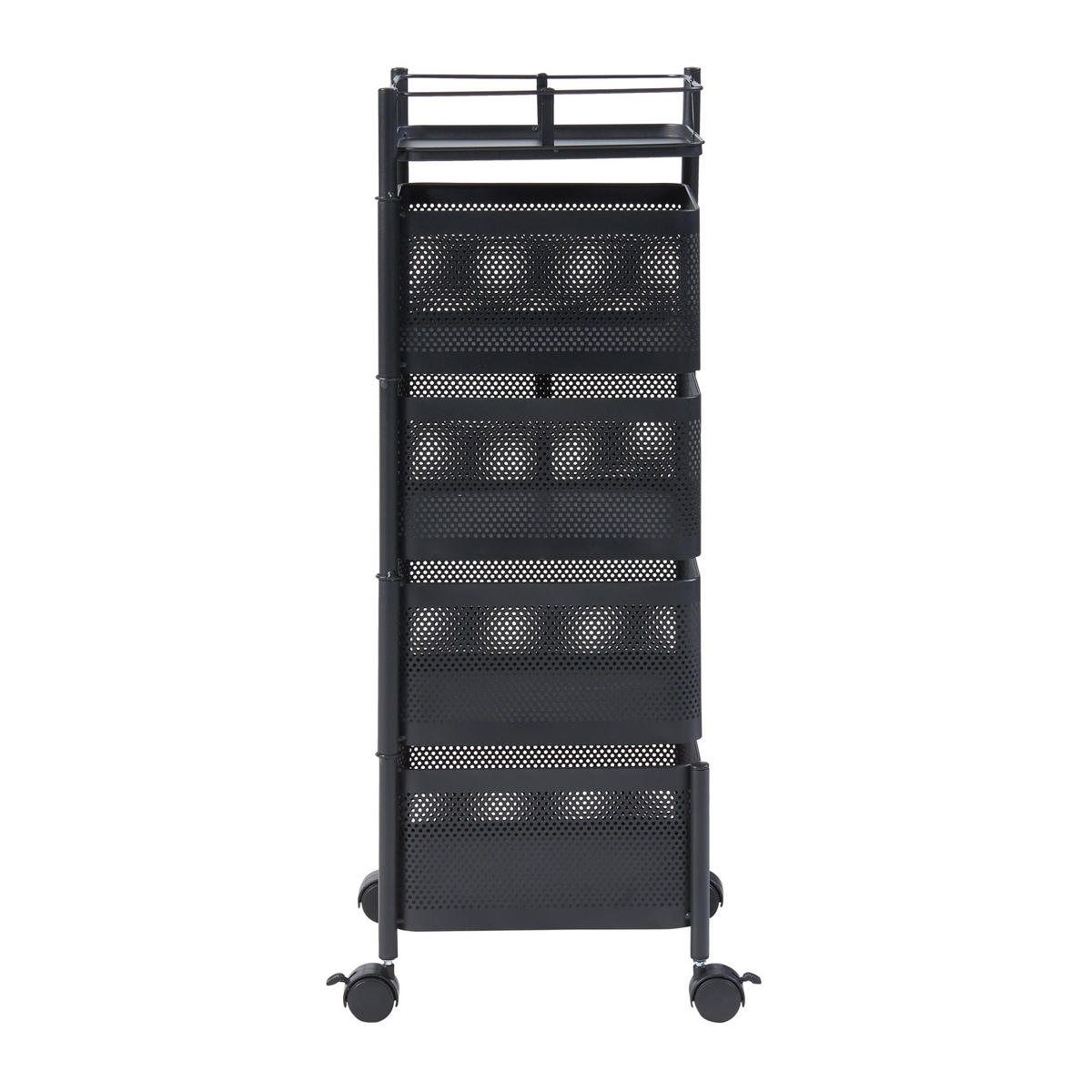 ROLLWAGEN Sunndal - Schwarz, Metall (27/79.5/27cm) - [en.casa]