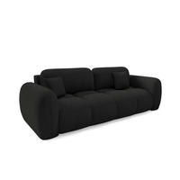 SOFA Livio 3 Sitzplätze Schwarz - Schwarz, Holz (270/95/121cm) - Petits-meubles