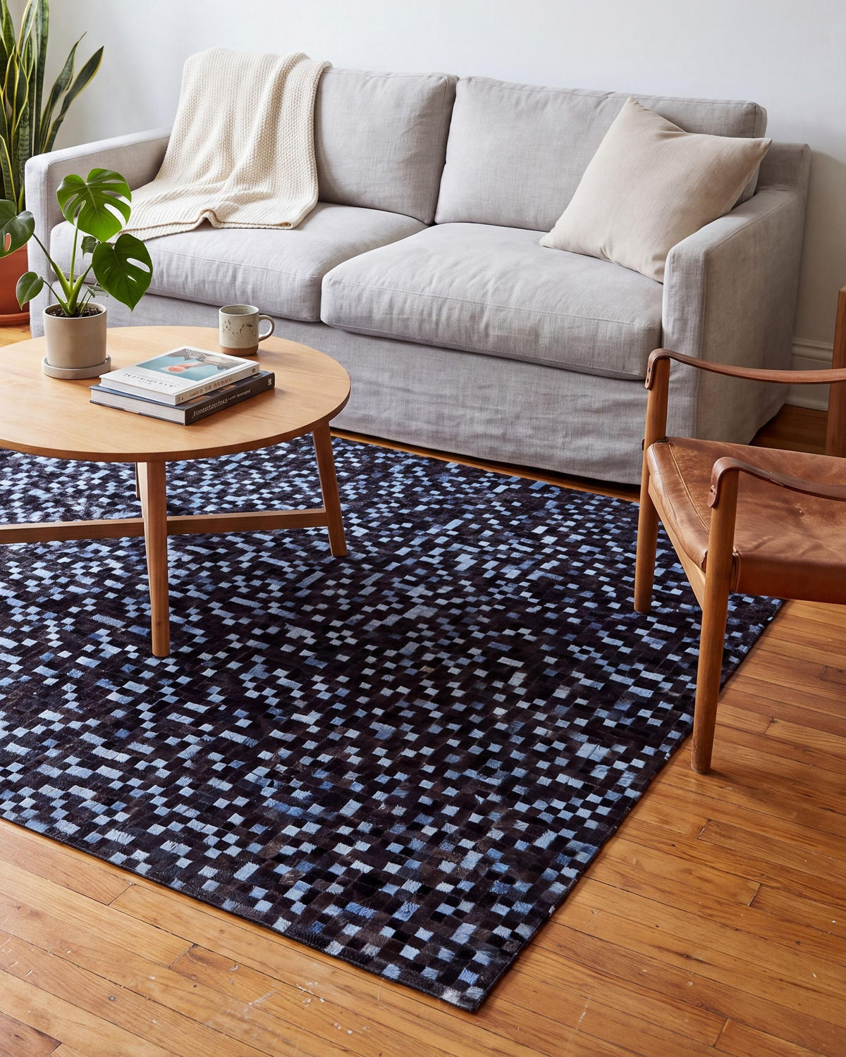 KURZFLOR-TEPPICH Ikisu 200/140 cm - Braun, Fell (140/200cm) - Beliani