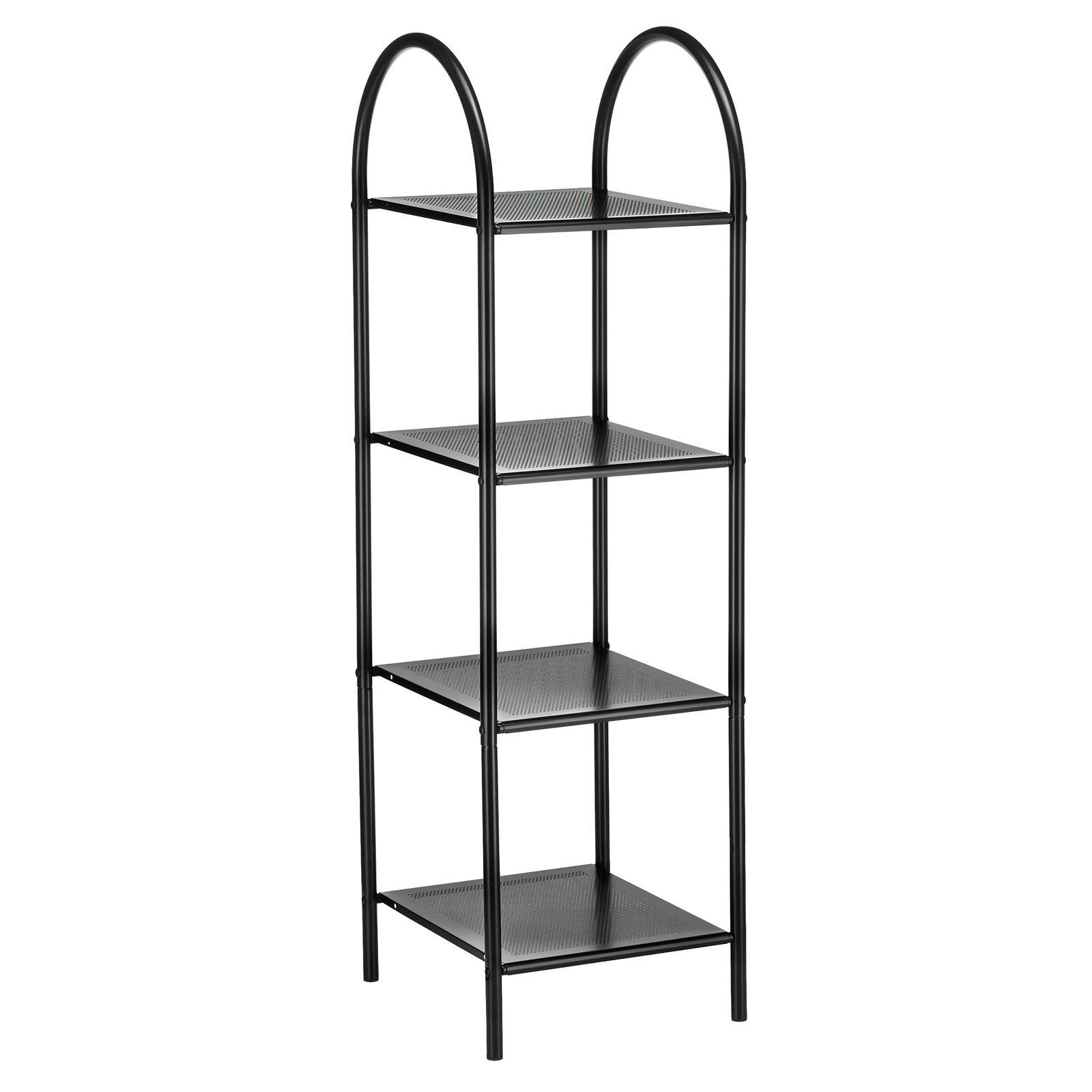 CARO-Möbel Badregal Schwarz 34x114x37 cm