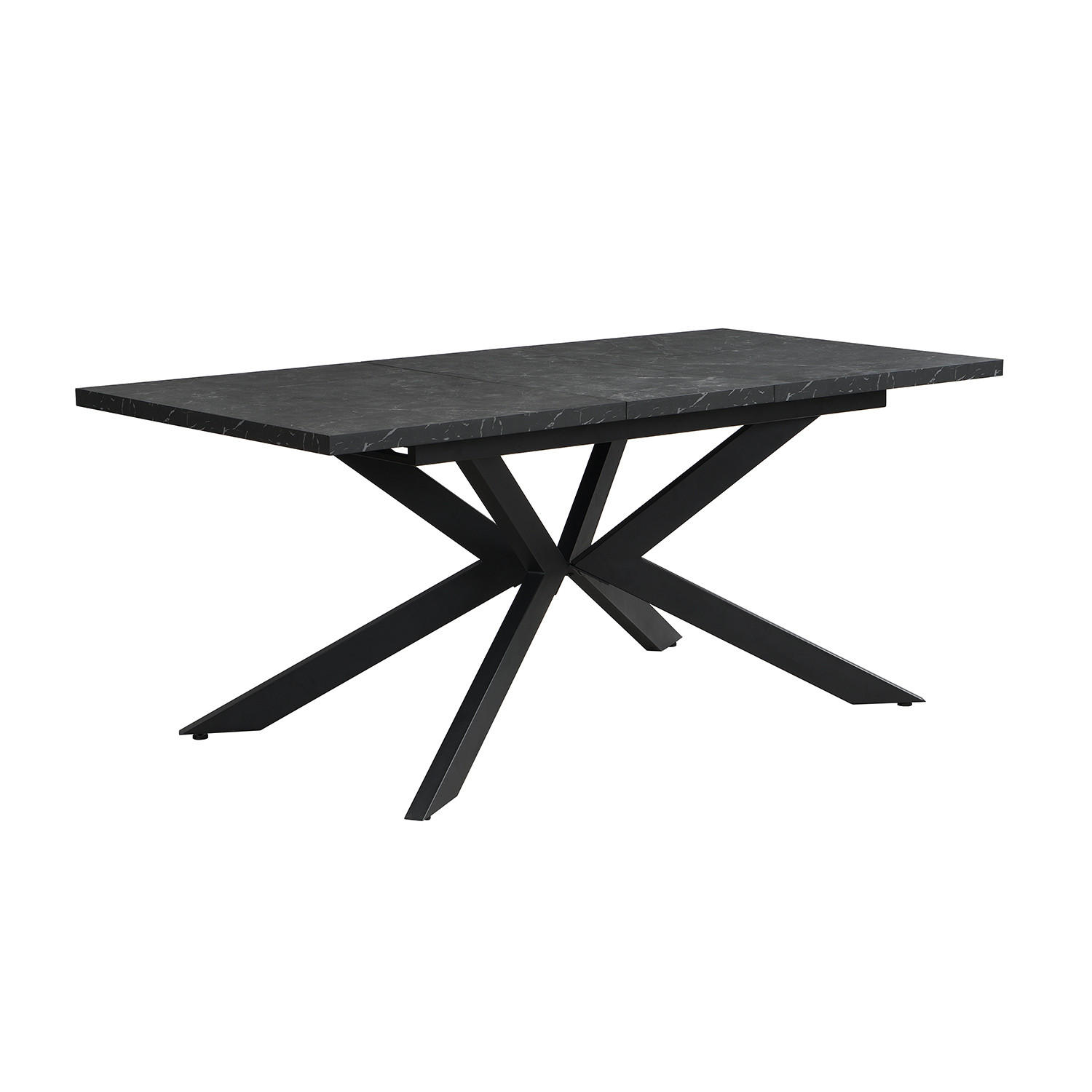 AUSZIEHTISCH MALTEK 140-220/90/76 cm - Anthrazit/Schwarz, Metall (90/140/76cm) - DUBI Möbel