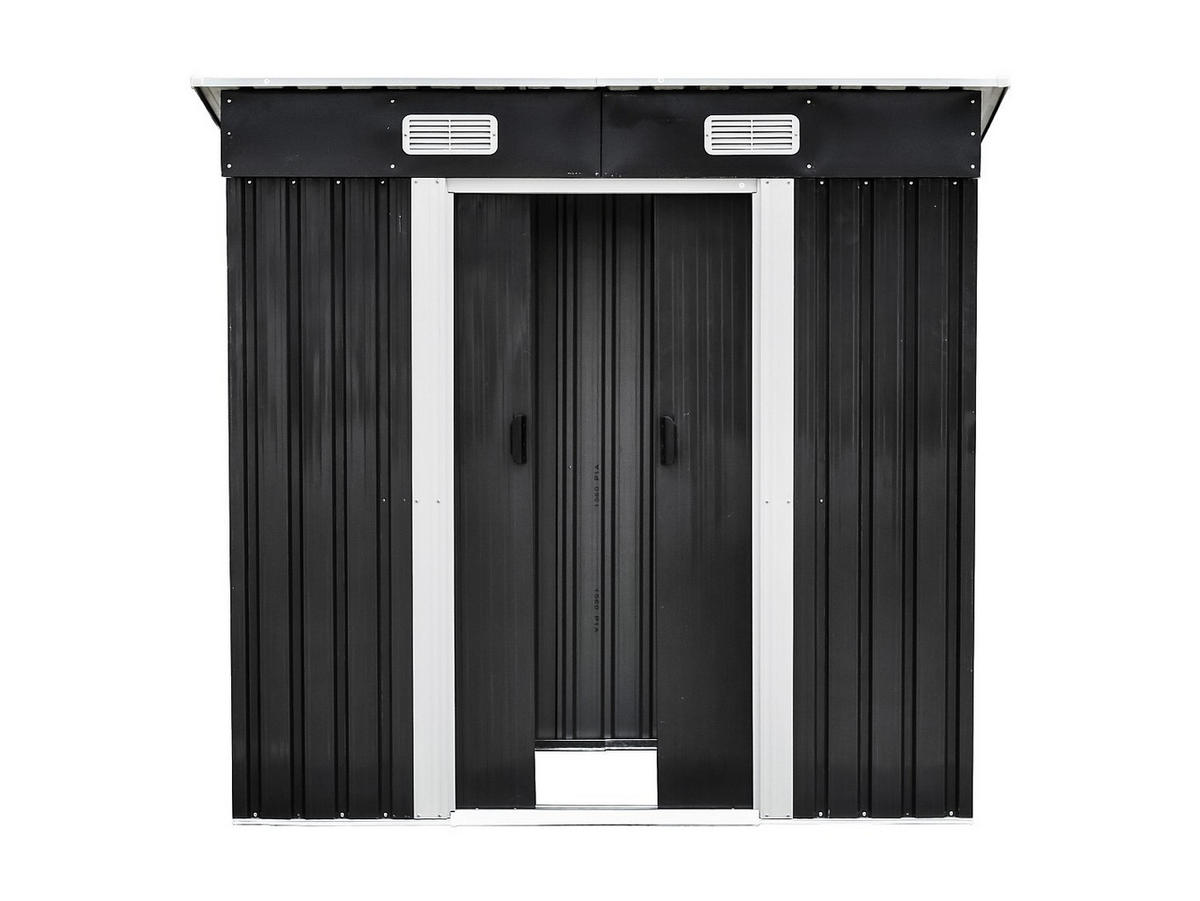 SCHREBERGARTENHAUS - 183 cm x 109 cm - metall - anthrazitgrau Manso - Anthrazit, Metall (183/170/109cm) - Vente-Unique