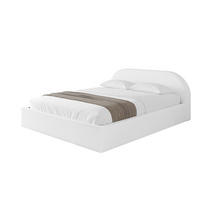POLSTERBETT mit Bettkasten und Lattenrost, Bett mit Matratze H3/H4 - TIVON-V1 180x200 Weiß Kunstleder - Weiß Hochglanz, Holzwerkstoff/Textil (180/200cm) - ALTDECOR