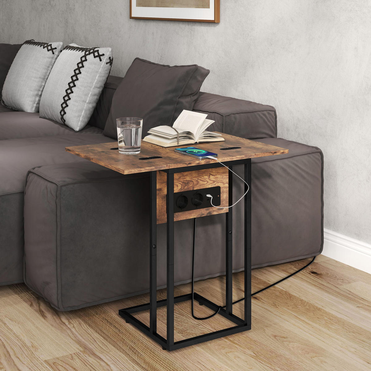 BEISTELLTISCH Rostfarben 39.0/29.0/57.0cm - Rostfarben, Holzwerkstoff (39/29/57cm)