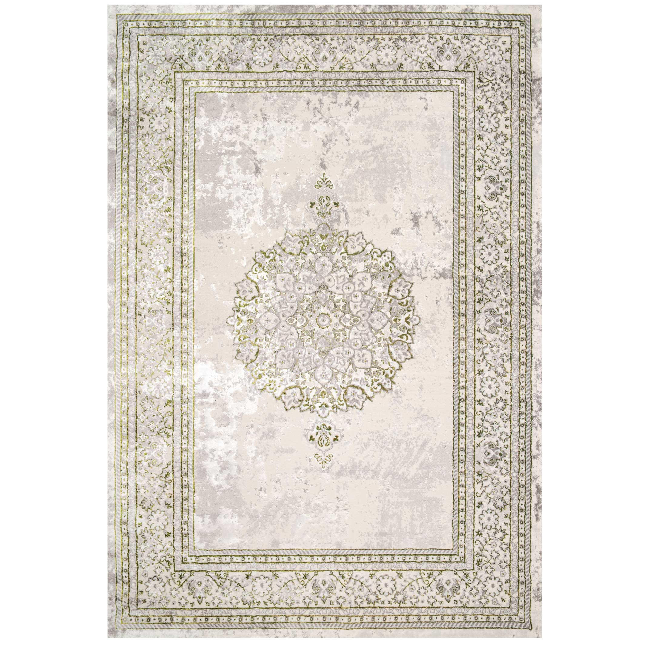 WEBTEPPICH Victoria Olivgrün - Olivgrün, Textil (60/110cm) - Kukoon Rugs