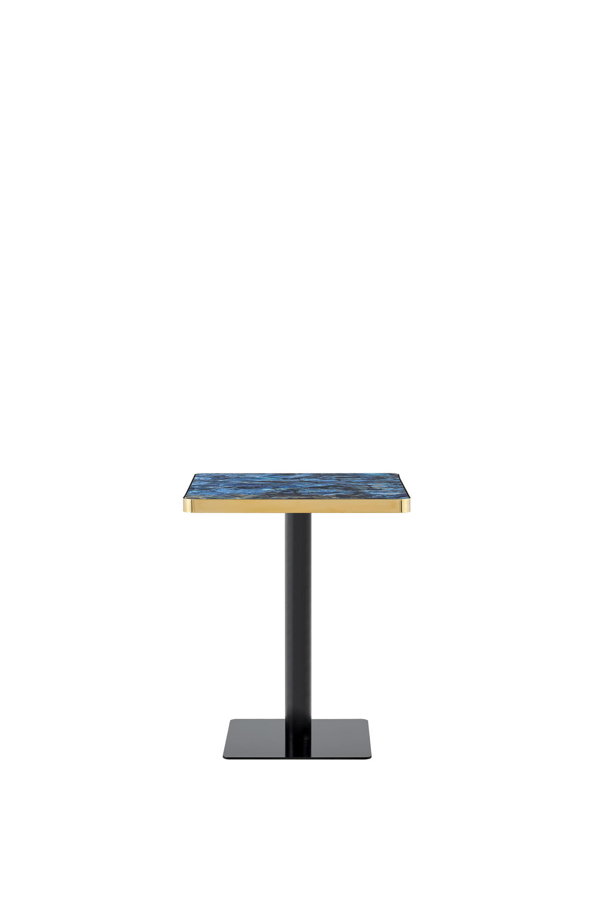 BARTISCH 60/60/74 cm mit Marmor-Optik DE-40031 Blau - Blau, Metall (60/60/74cm) - ComfortXL