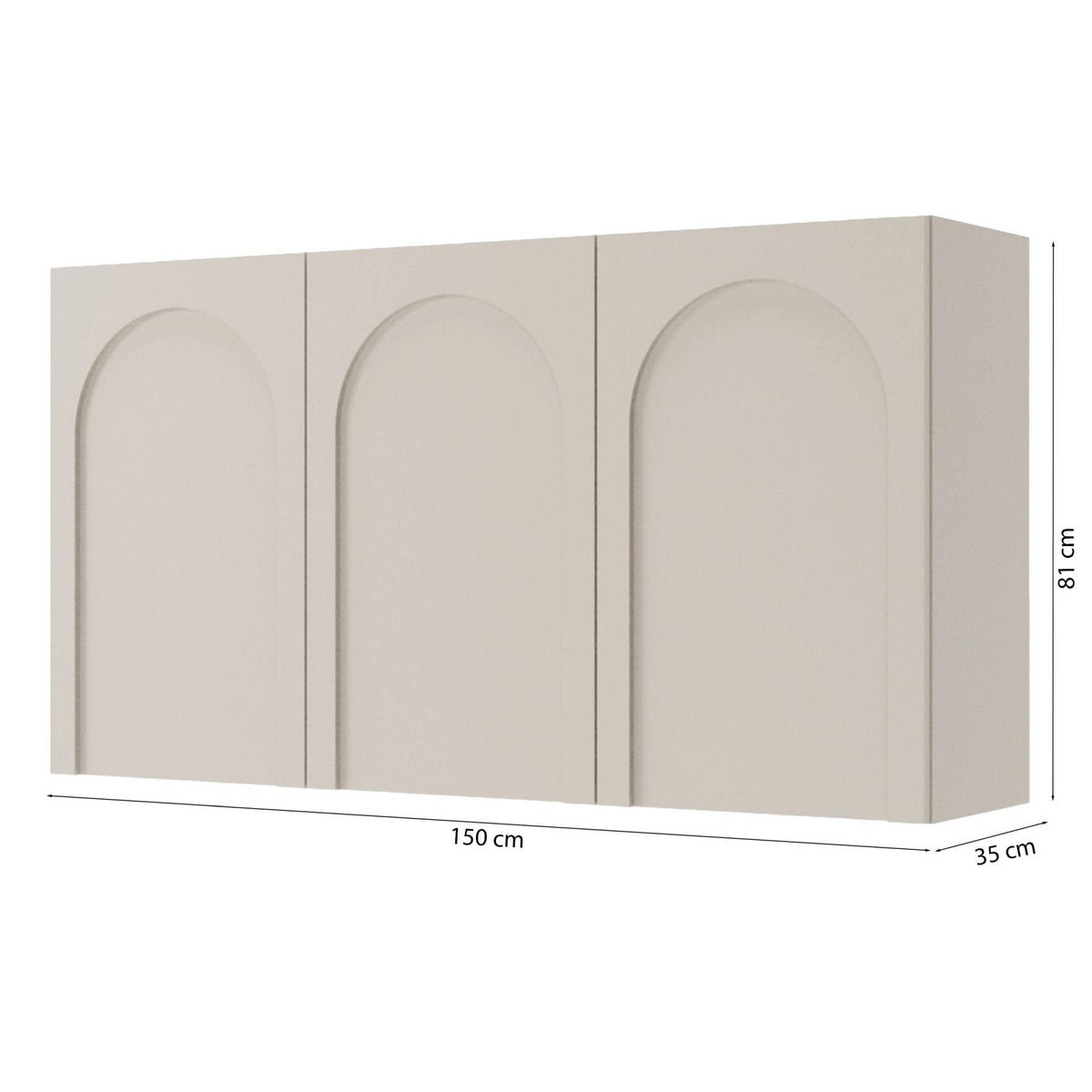 SIDEBOARD Arkadia Kaschmirgrau 150 cm - Taupe, Holzwerkstoff (150/81/35cm) - Selsey