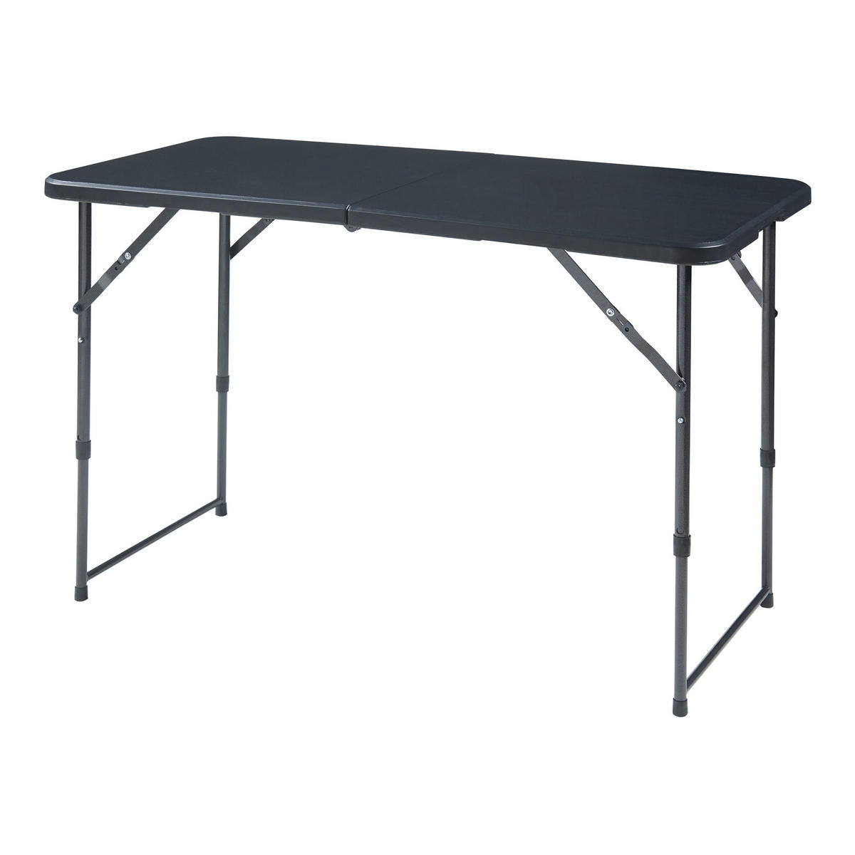 KLAPPTISCH Adelfia - Schwarz, Kunststoff/Metall (120/60/90cm) - [en.casa]