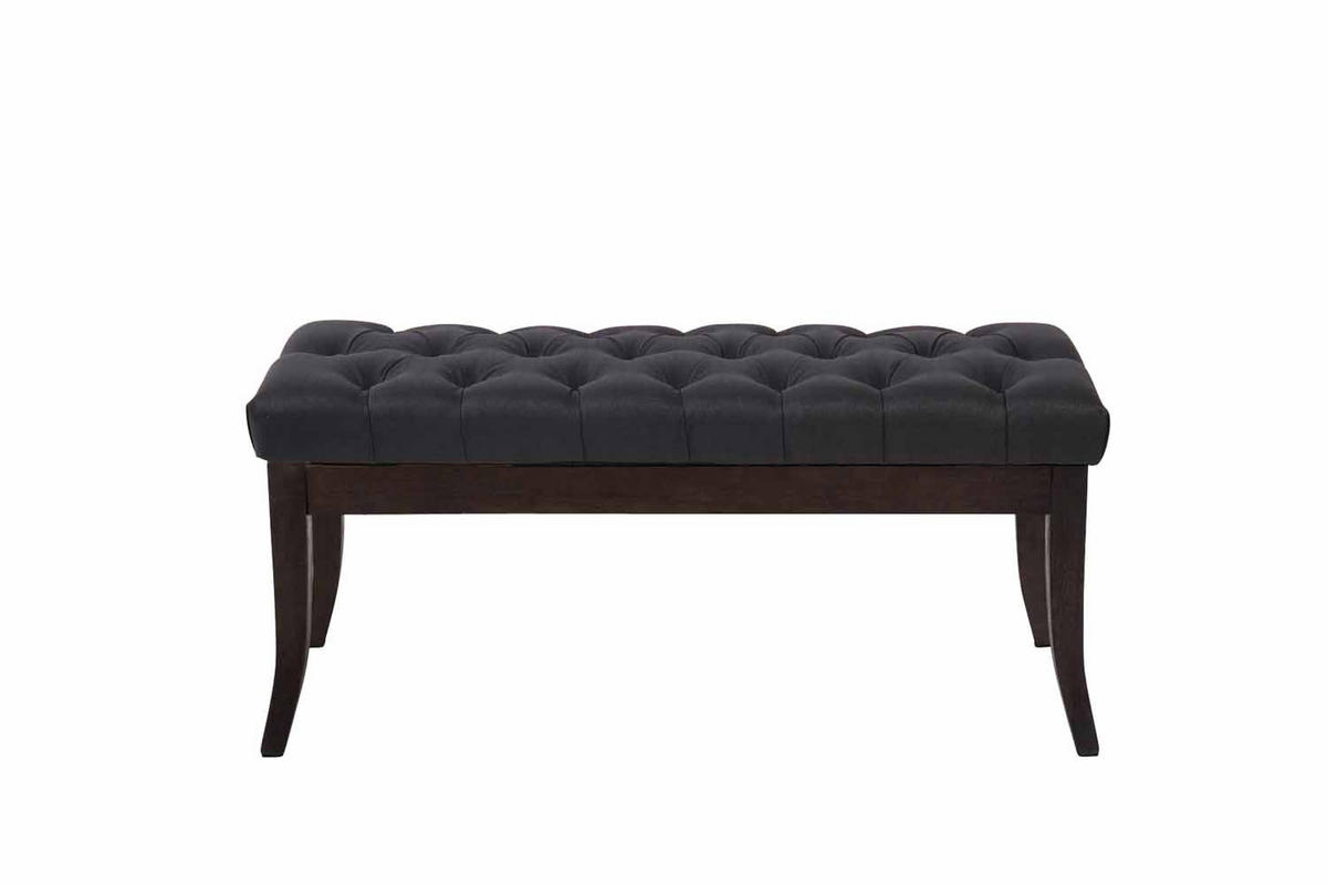SITZBANK Cannes Stoff Schwarz Dunkelbraun - Schwarz, Textil (100/46/38cm) - DELUKE