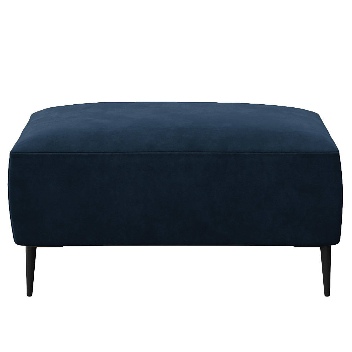 POLSTERHOCKER - Schwarz/Dunkelblau, Textil/Metall (90/45/60cm) - home24