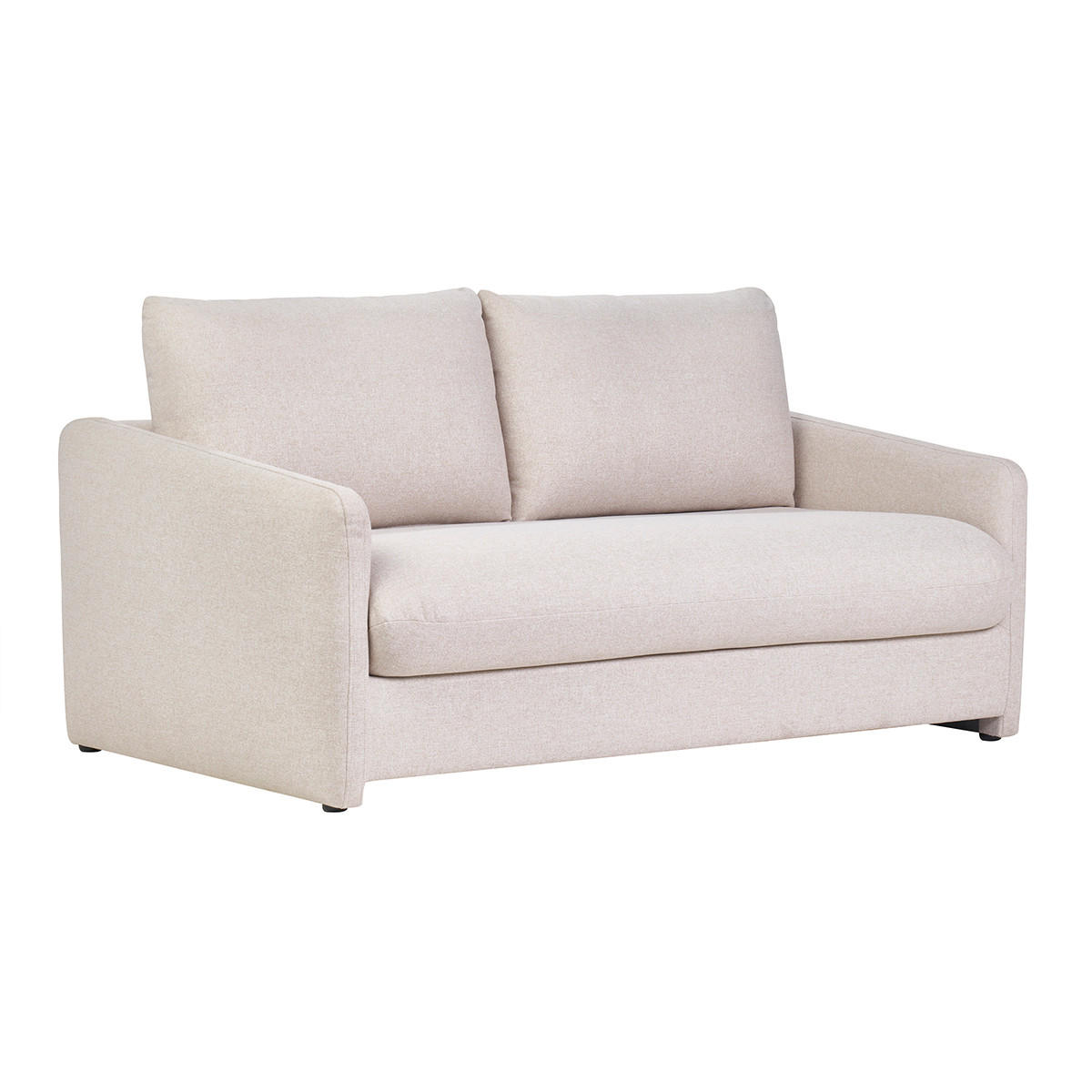 SCHLAFSOFA 2-Sitzer Stoff Beige PAULIN - Beige, Textil (96/80/160cm) - Miliboo
