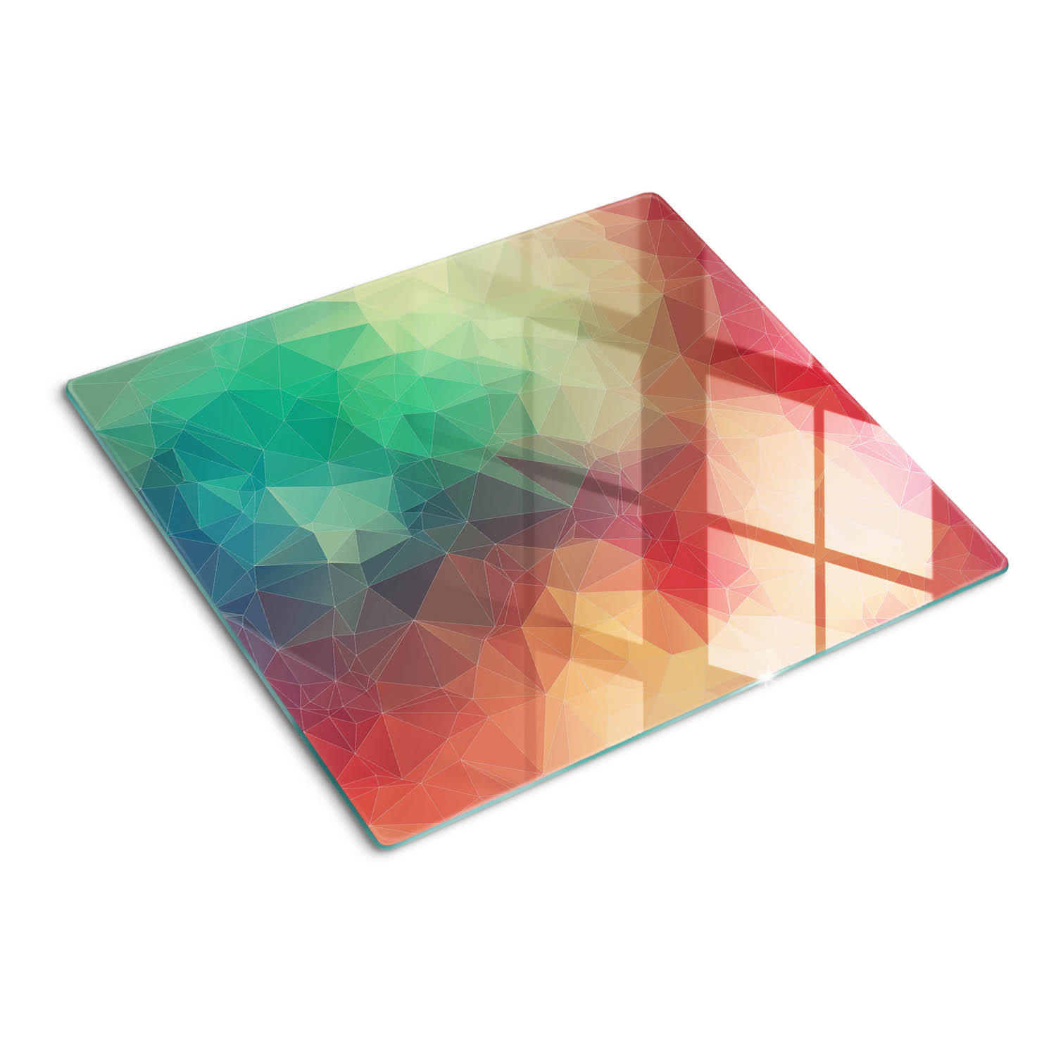 Tulup Glasplatte Mehrfarbig 60x0.4x52 cm