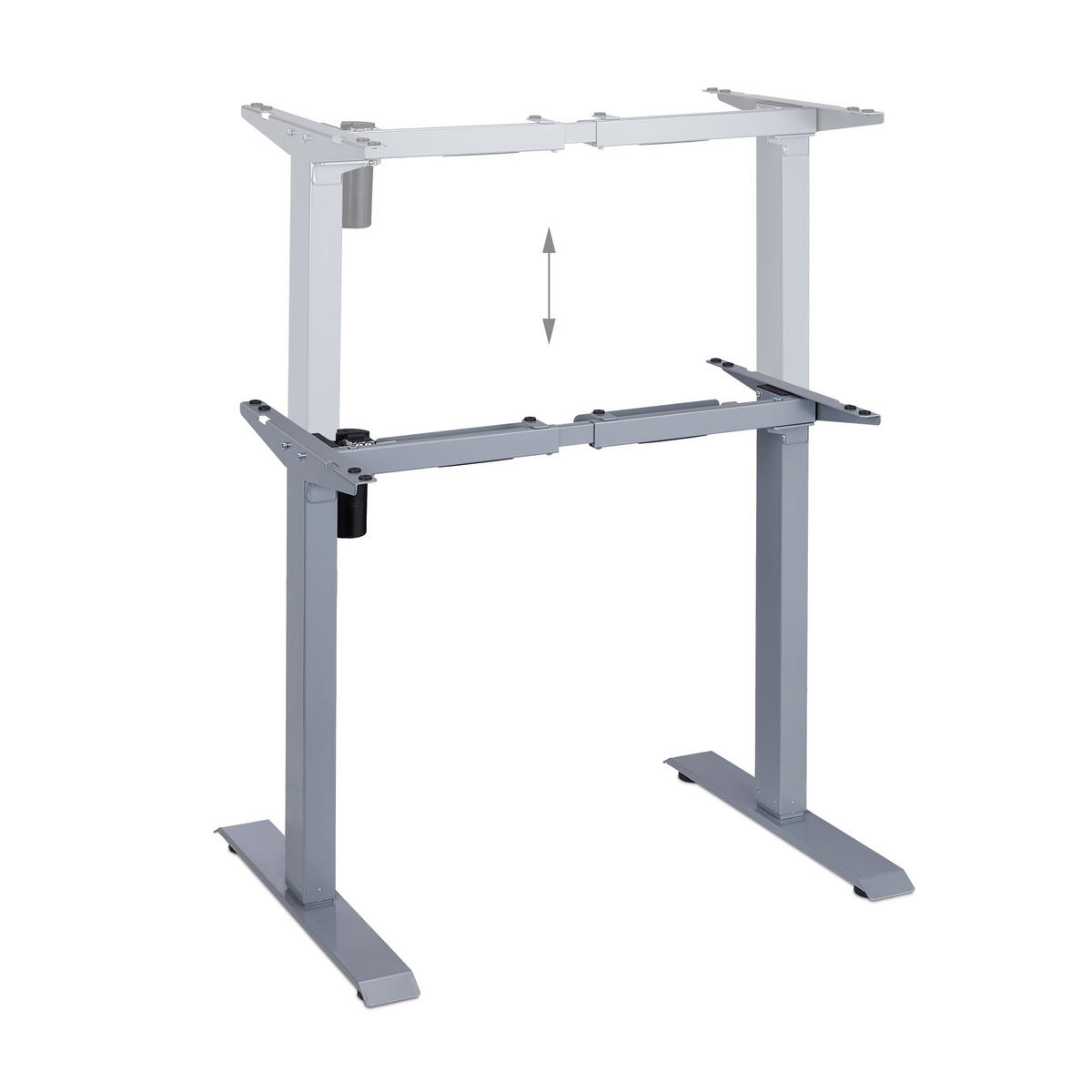 TISCHGESTELL - Grau, Metall (65/86/71cm) - Relaxdays