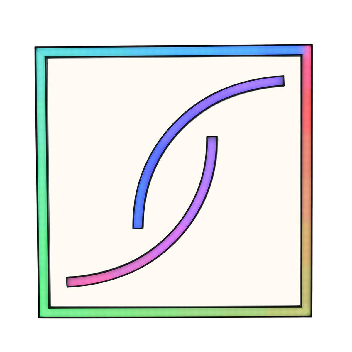 LED DECKENLEUCHTE Schwarz Metall - Schwarz, Metall (45/45/7.5cm)