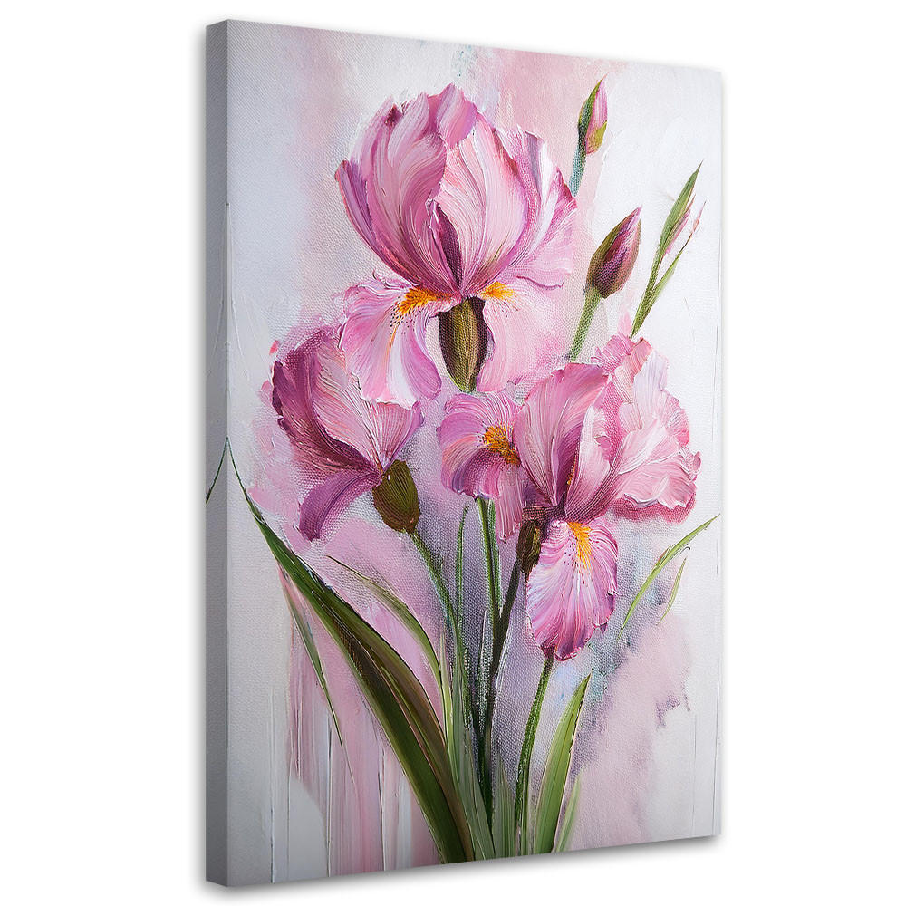 WANDBILD irisblüten rosa - Pink, Textil (40/60cm) - Feeby