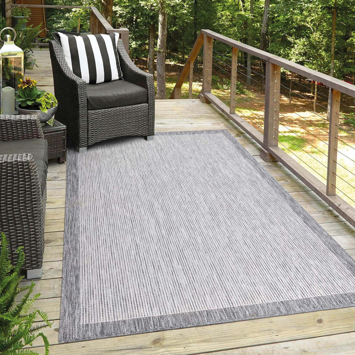 OUTDOOR-TEPPICH Sun 470 Grau 200x290 cm - Grau, Textil (200/290cm) - carpet city