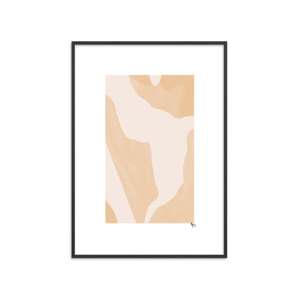 POSTER mit Rahmen N. Atelier - Le Calme - Schwarz/Naturfarben, Holz/Papier (30/40cm) - Poster&Frame