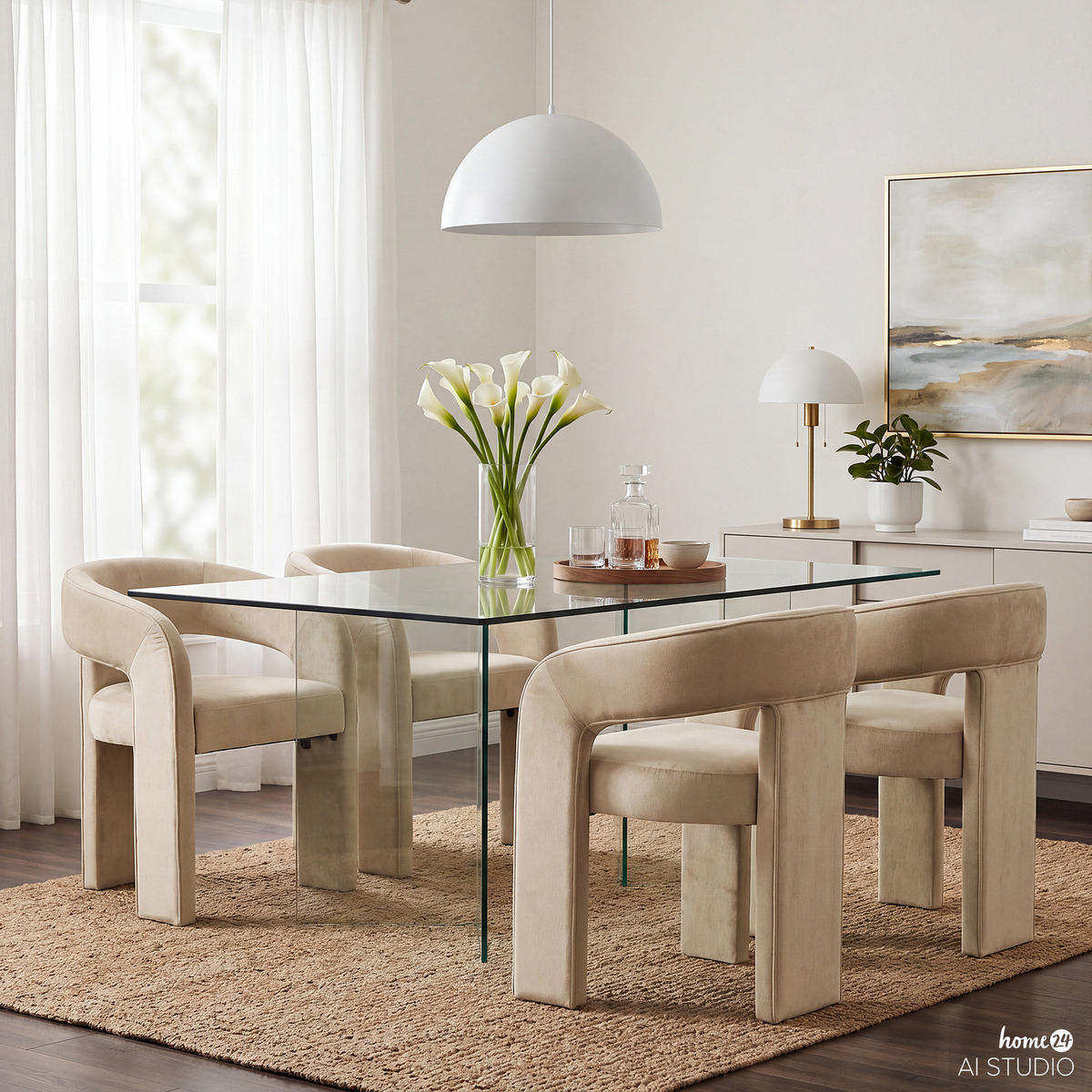 ARMLEHNENSTUHL - Beige, Textil (64/75/60cm) - home24
