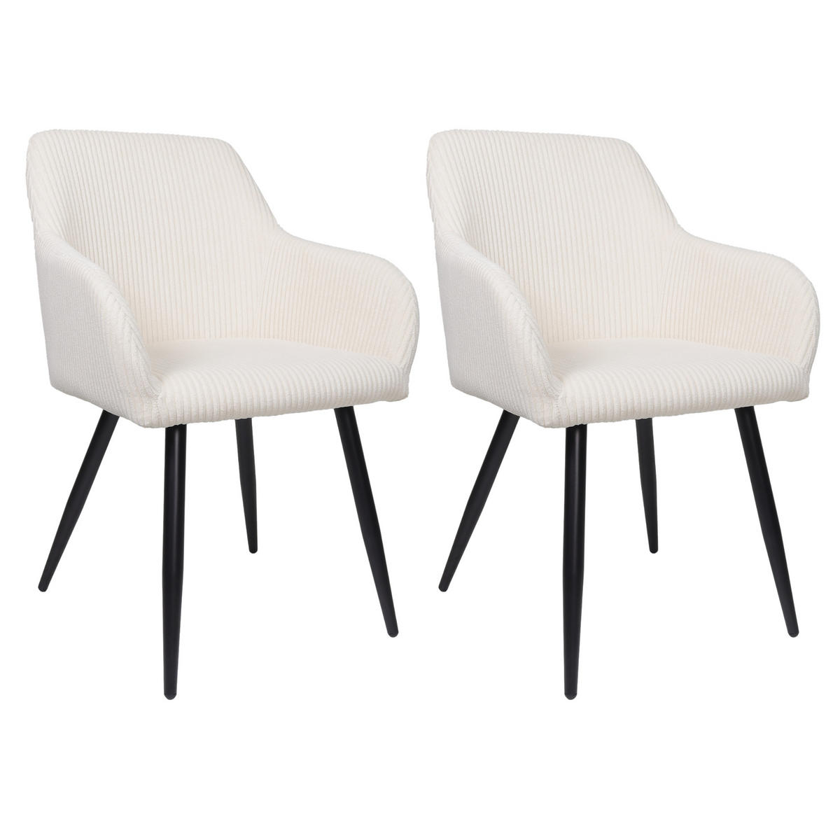 ESSZIMMERSTUHL SILA Beige 2e-Set, Cord Bezug - Beige, Textil (56/84/60cm)