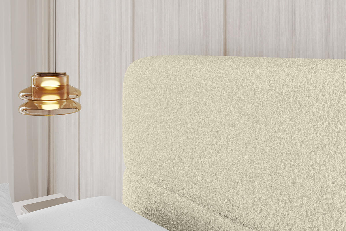 POLSTERBETT mit Bettkasten und Lattenrost, Boxbett ohne Matratze - ELVA 200x200 Beige - Taupe, Holzwerkstoff/Textil (200/200cm) - ALTDECOR