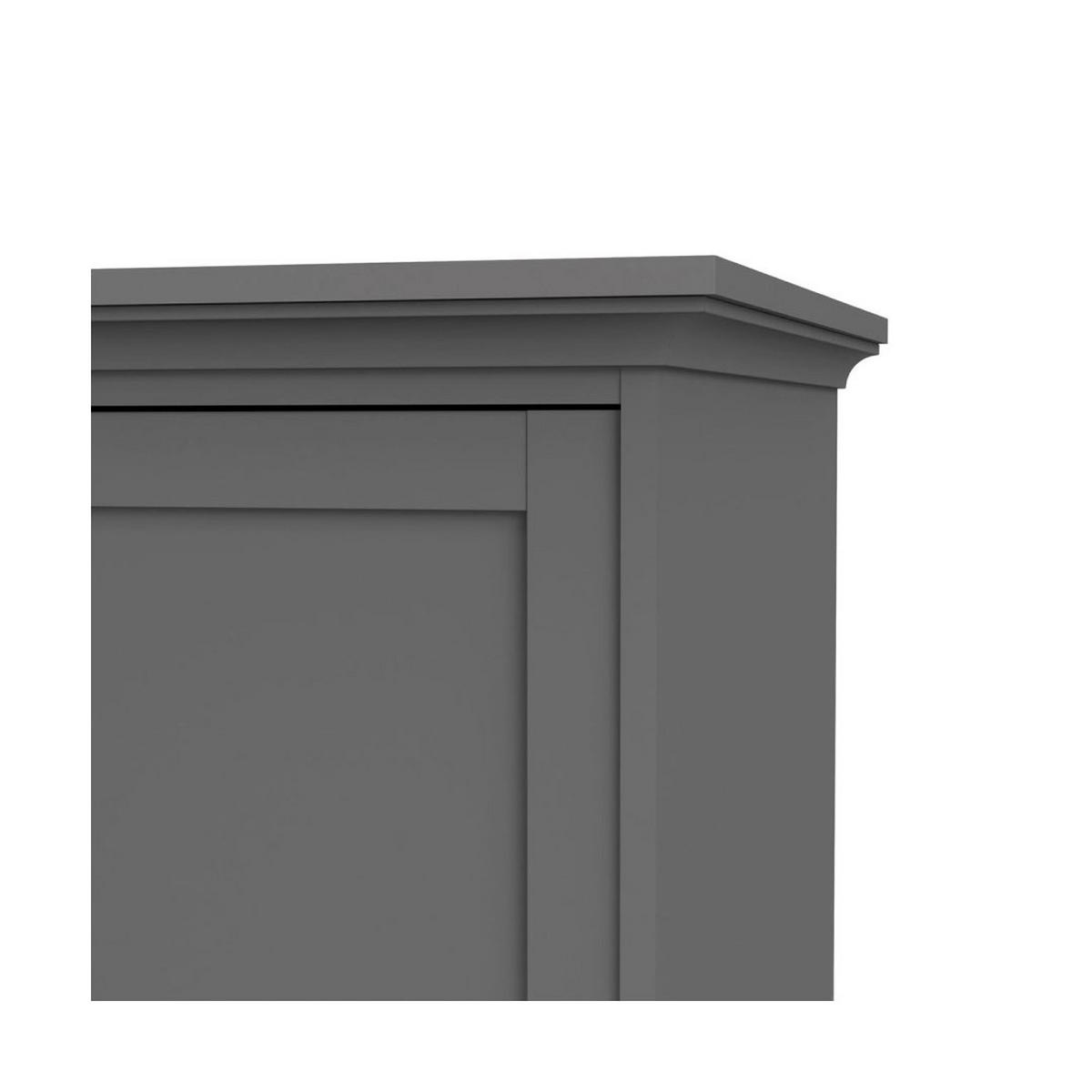 GARDEROBENSCHRANK mattgrau - Schwarz, Holzwerkstoff (181/201/60cm) - ebuy24