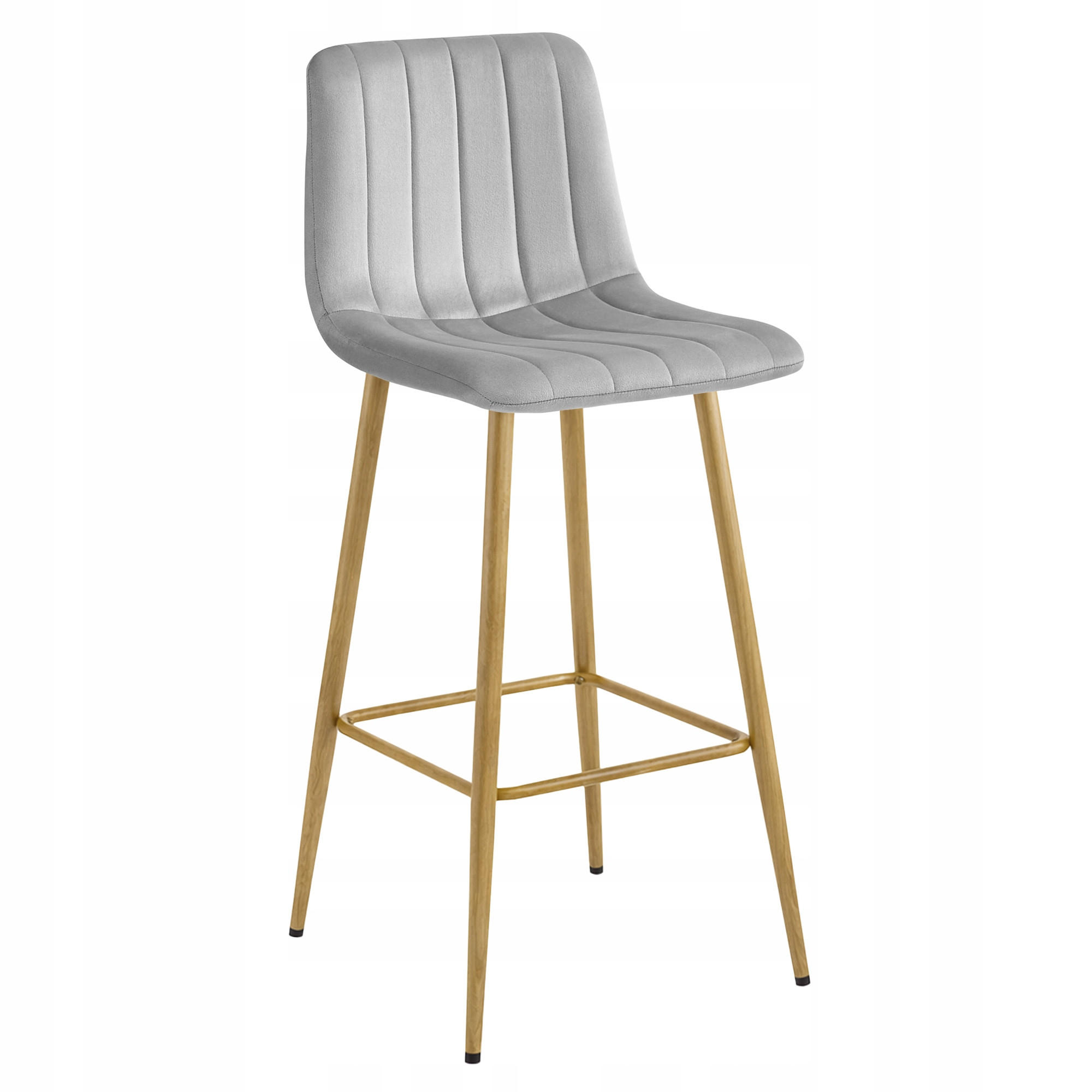 BARHOCKER Hellgrau 43x49 cm POZZA Ergonomisches Sitzkissen - Hellgrau/Grau, Metall (43/56/49cm)