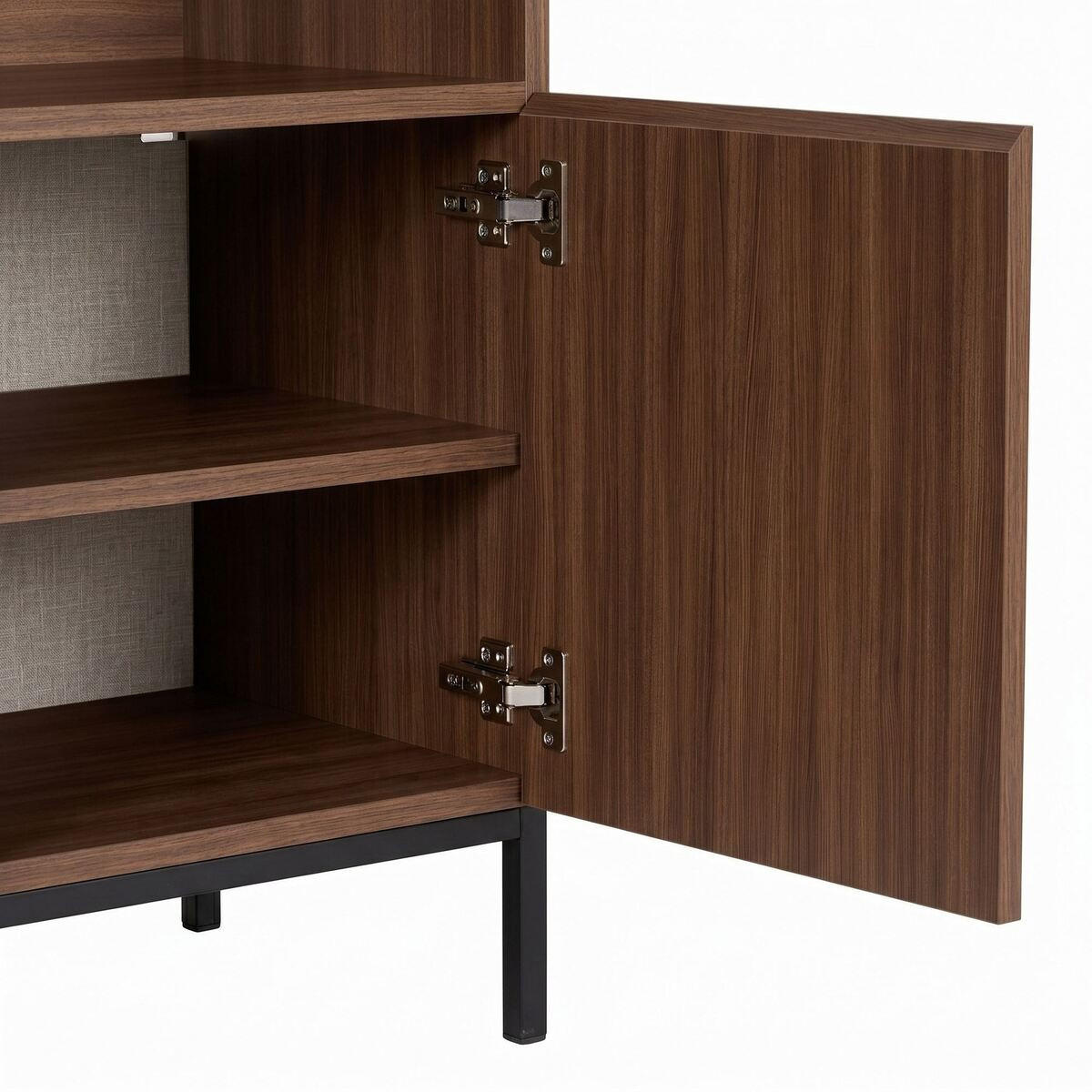 SIDEBOARD 2 Türen Fach Kaschmir- und Holzdekor 40/80/80 cm - Naturfarben, Holzwerkstoff (40/80/80cm) - Calicosy