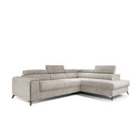 ECKSOFA - OLIVIER (Rechts, Beige) - Beige, Textil (275/205cm) - Möblo