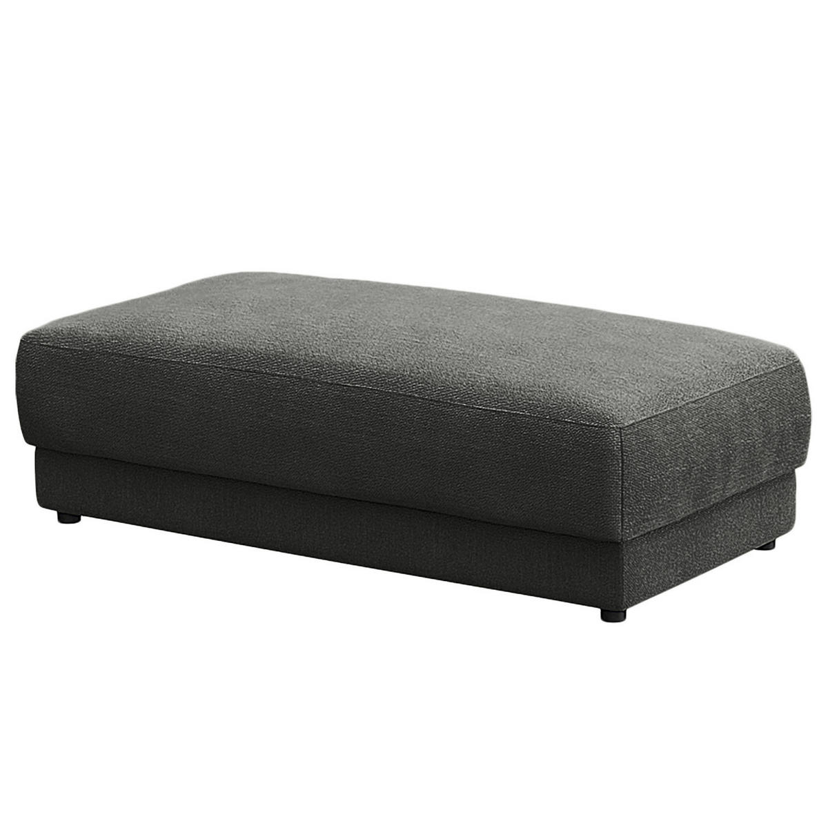 POLSTERHOCKER - rechteckig - Schwarz/Grau, Kunststoff/Textil (134/45/65cm) - home24