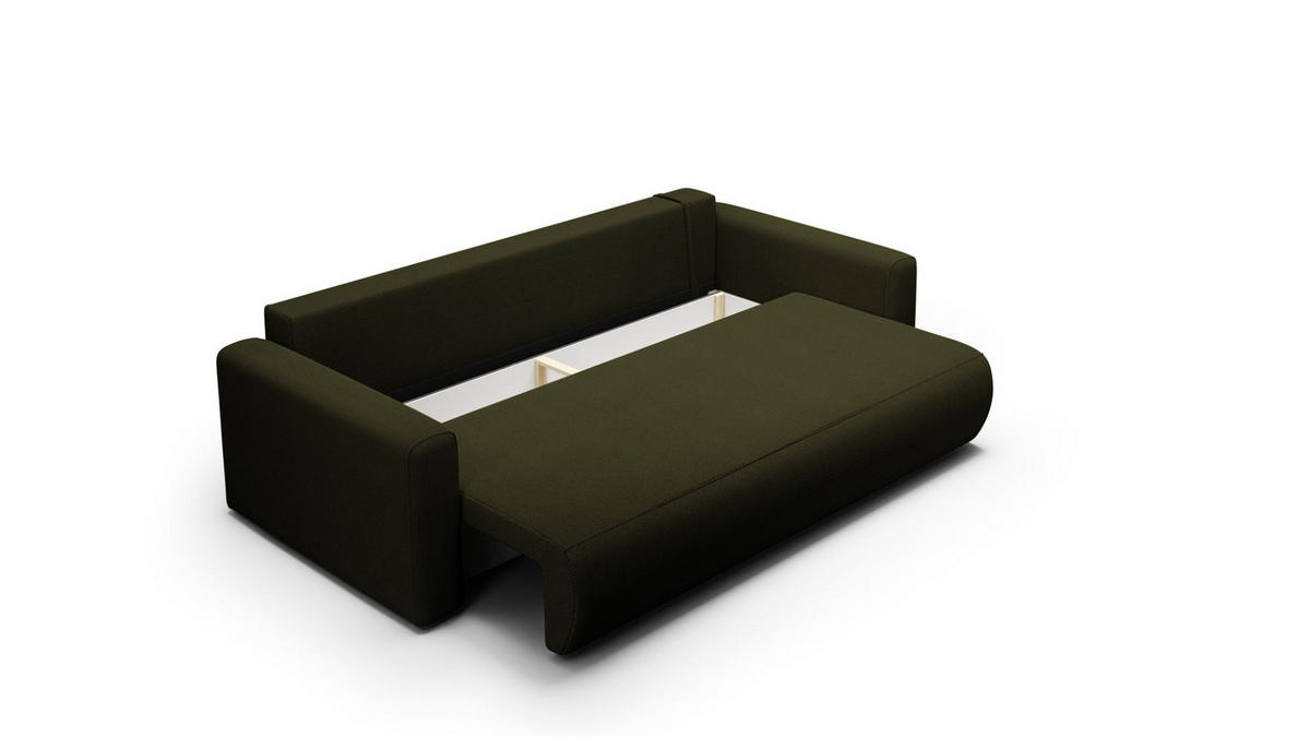 SOFA Schlafsofa Chaira - Grün, Holzwerkstoff/Textil (238/85/103cm) - Fun Möbel
