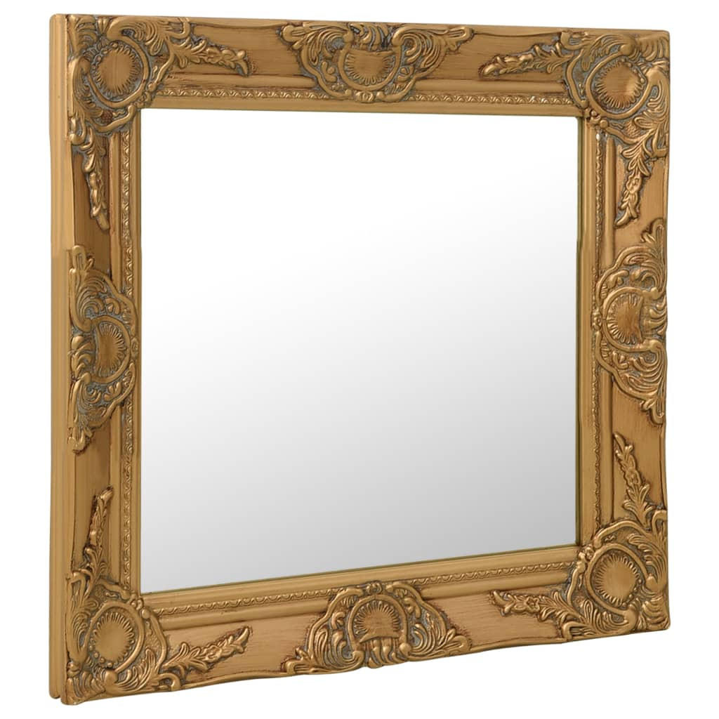 WANDSPIEGEL im Barock-Stil 50x50 cm Golden - Goldfarben, Holz (50/50/50cm) - furnicato