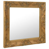 WANDSPIEGEL im Barock-Stil 50x50 cm Golden - Goldfarben, Holz (50/50/50cm) - furnicato