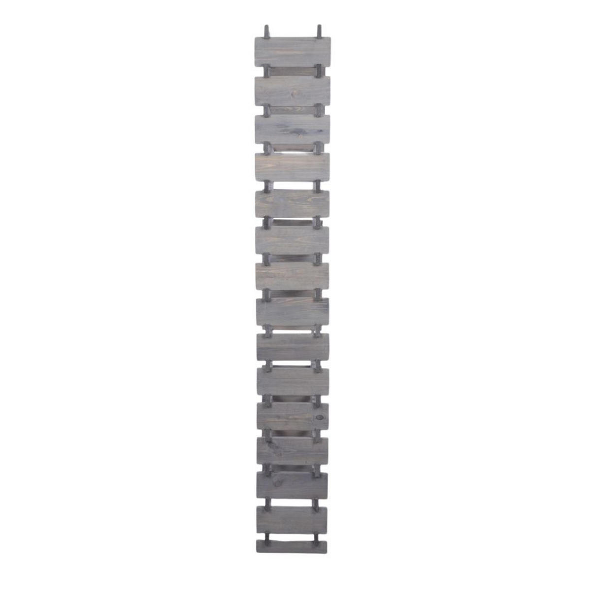 WEINREGAL VINOTECA FLEX PRO HxBxT 205x65x28cm 90 Flaschen auf 15 Ebenen Grau - Grau, Holz (65/205/28cm) - PROREGAL