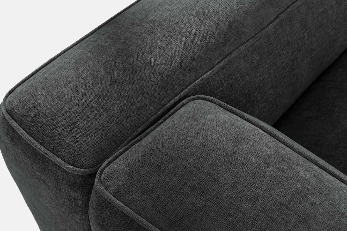 ECKSOFA LINKS FUBBO, Anthrazit - Anthrazit, Holz/Holzwerkstoff (225/176cm) - KONSIMO®