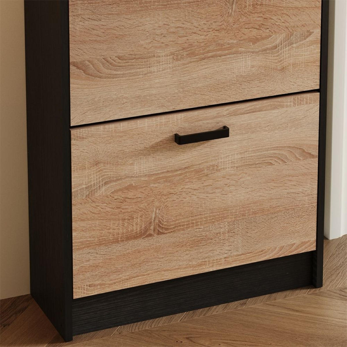 SCHUHSCHRANK, braun 28/50/115 cm - Ahornfarben/Braun, Holzwerkstoff (28/115/50cm)