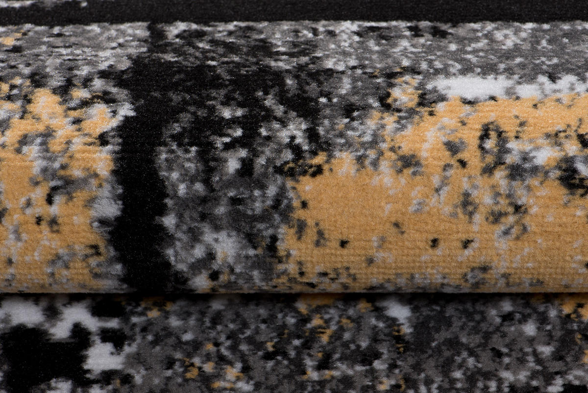 TEPPICH MAYA Gelb Meliert Streifen Splash 140/200 cm - Gelb, Textil (140/200cm) - Tapiso