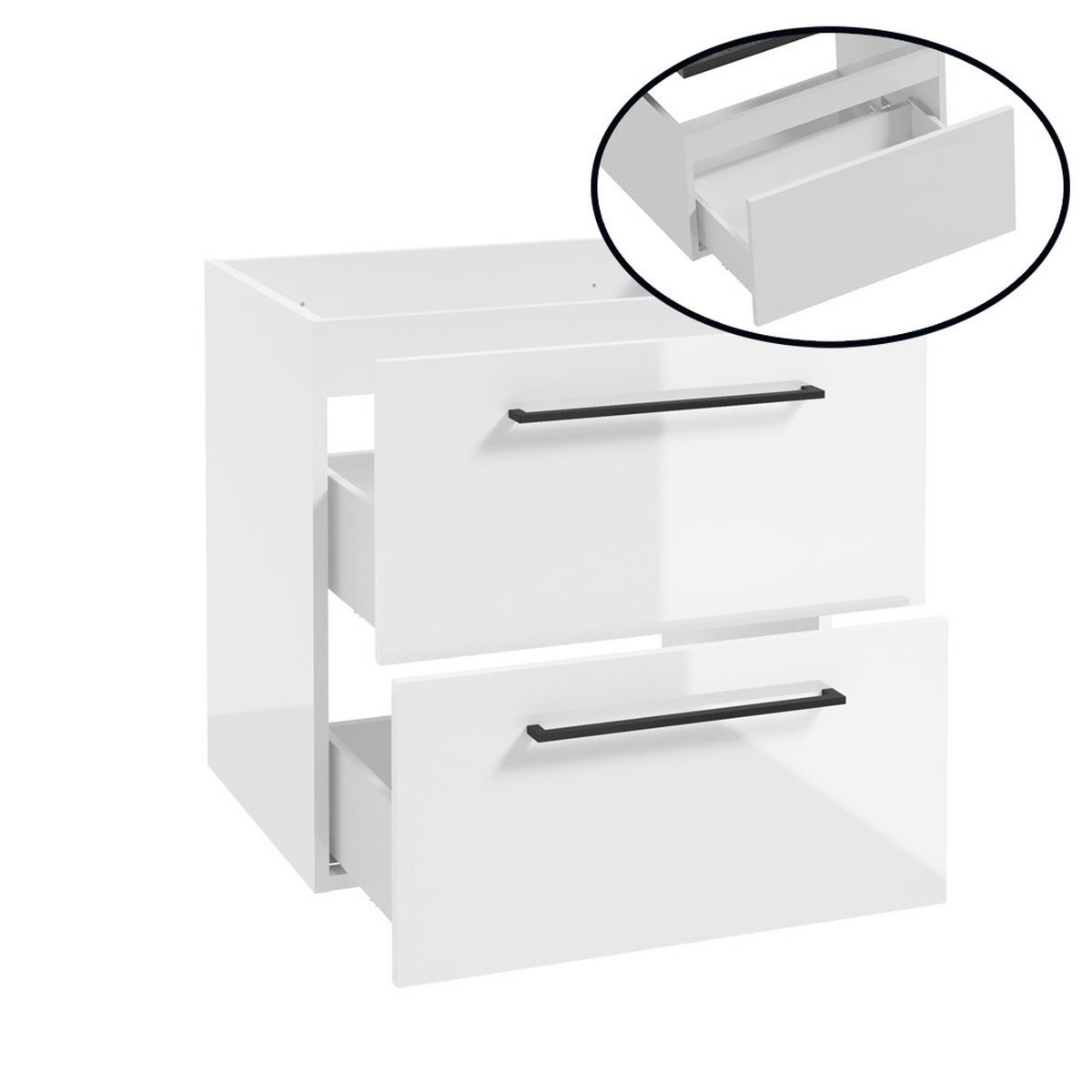 BADMÖBEL-SET 4-TLG. Messina-107 - Weiß, Holzwerkstoff (150/170/46cm) - Lomado