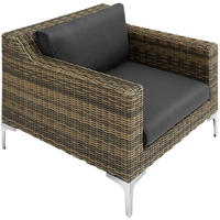 GARTEN-LOUNGE-SET Villanova,85 x 89 x 72 cm,anthrazit-meliert - Anthrazit, Kunststoff - tectake