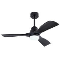 DECKENVENTILATOR DE-16233 42 Zoll mit LED & Fernbedienung Schwarz - Schwarz, Kunststoff (107/107/40cm) - ComfortXL