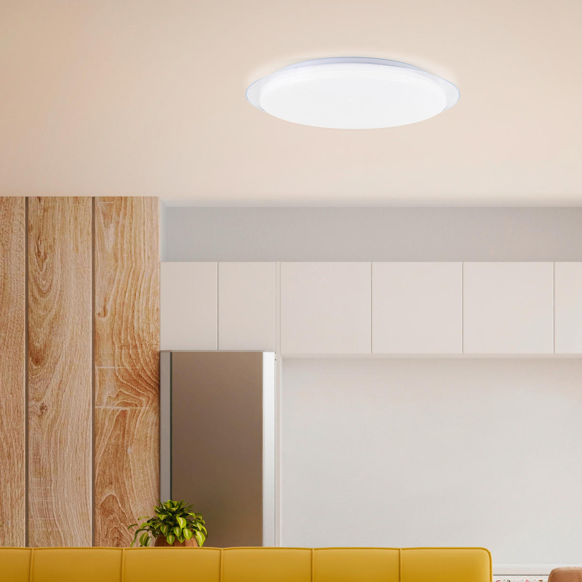 WANDLEUCHTE Vittoria Weiß 57/57/8,8 cm - Weiß, Kunststoff (57/8.8/57cm) - Brilliant