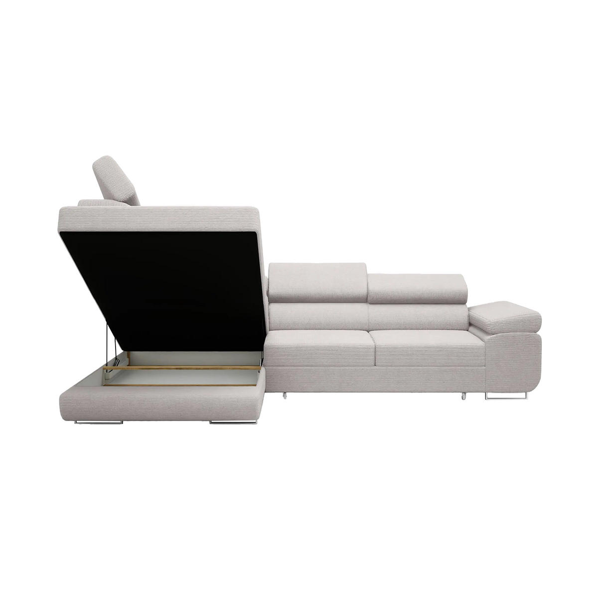 ECKSOFA Warton mit Schlaffunktion, Creme - Creme, Textil (275/202cm) - Fedve