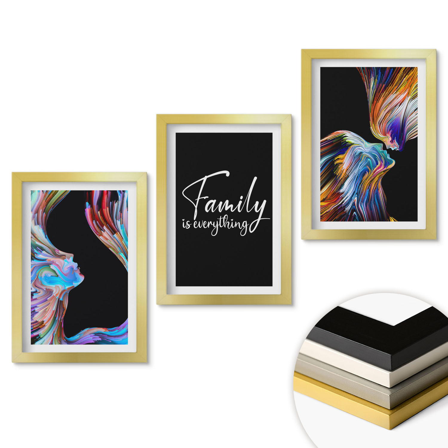 ArtPrintCave Wandbilder Gold 20x30 cm