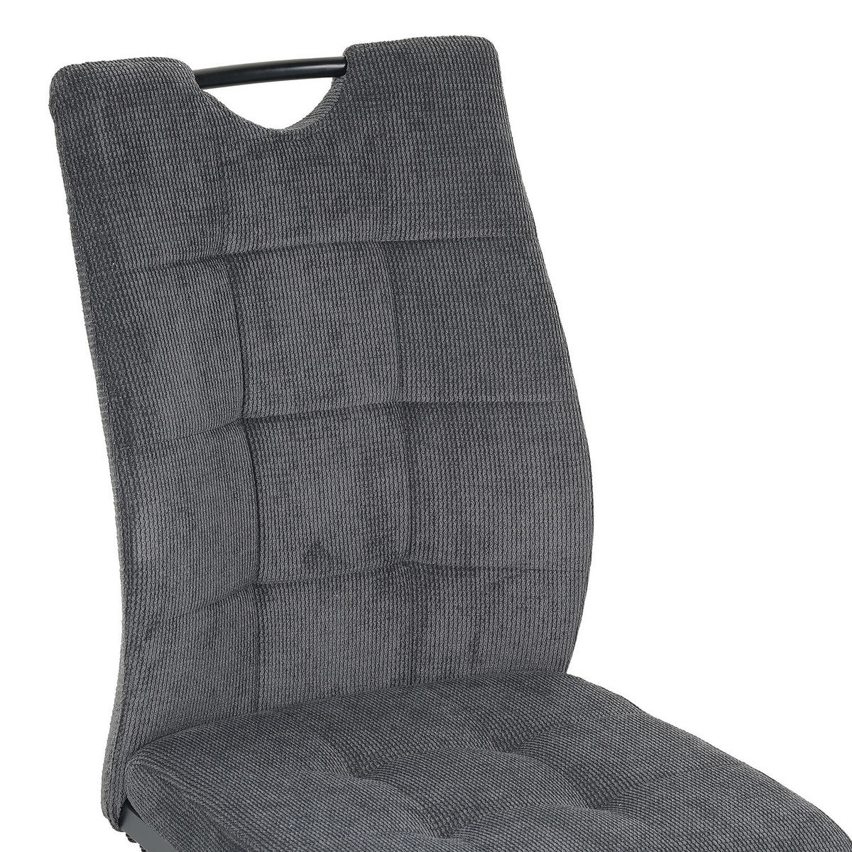 FREISCHWINGER - 4er-Set - Schwarz/Grau, Textil/Metall (44/96/59cm) - home24