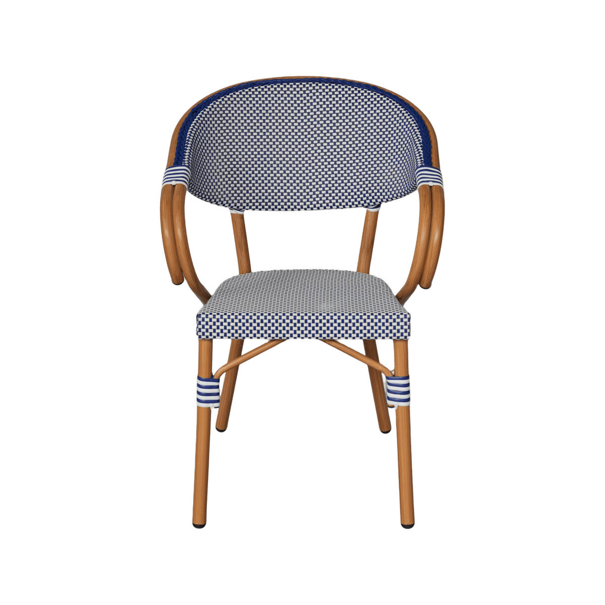 GARTENSTÜHLE Blau Weiß 57/57/84 cm 2er-Set - Blau, Metall (57/84/57cm) - Mobili Rebecca