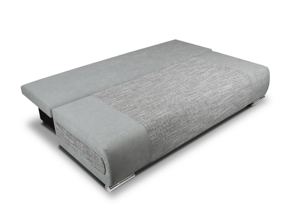 SCHLAFSOFA Naki - Silberfarben/Braun, Holz/Kunststoff (200/85/85cm)