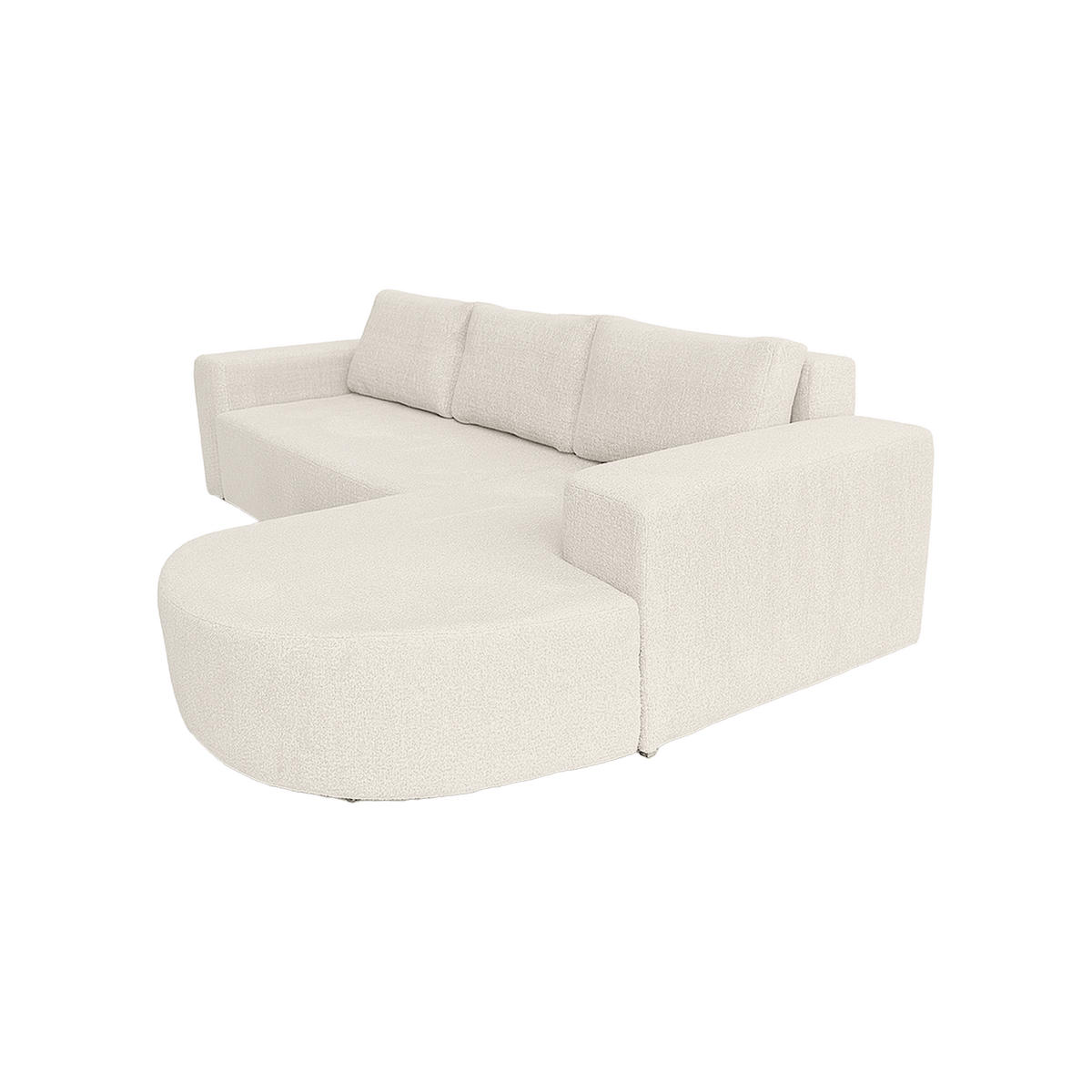 ECKSOFA Tolga mit Schlaffunktion, Ecru - Ecru, Textil (270/162cm) - Fedve