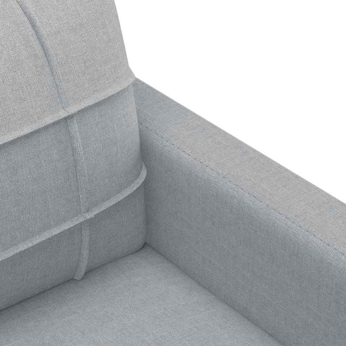 2-SITZER-SOFA Martin - Hellgrau, Textil (158/80/77cm) - Nettlife
