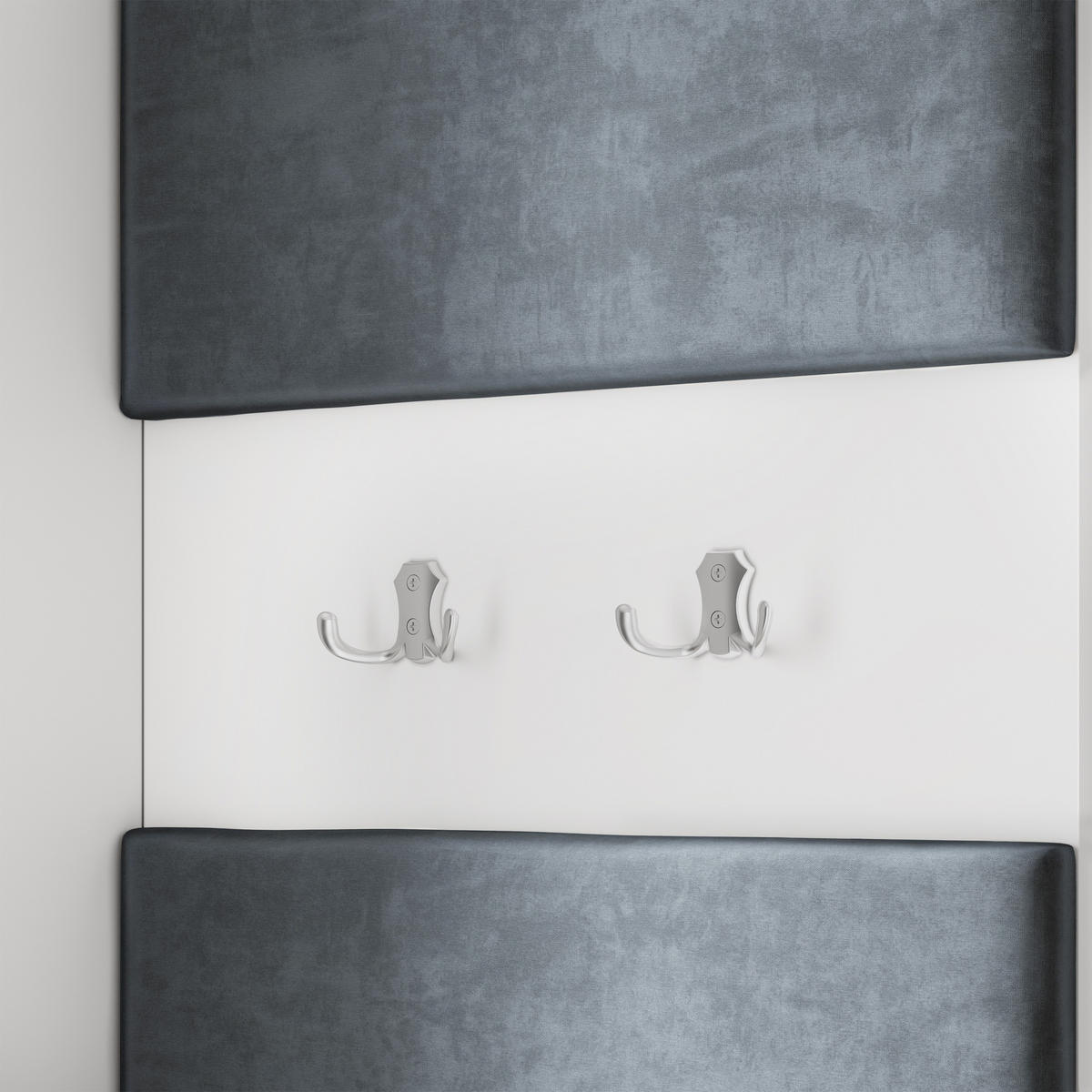 GARDEROBENSCHRANK VIRA 95/181/51 cm Modern Garderobe-Set Weiß - Weiß/Grau, Holzwerkstoff (95/181/51cm) - MASSENO