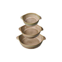 AUFLAUFFORMEN-SET RUND Tortosa braun 3-tlg. - Braun, Keramik (2/2/2cm) - Ritzenhoff Breker