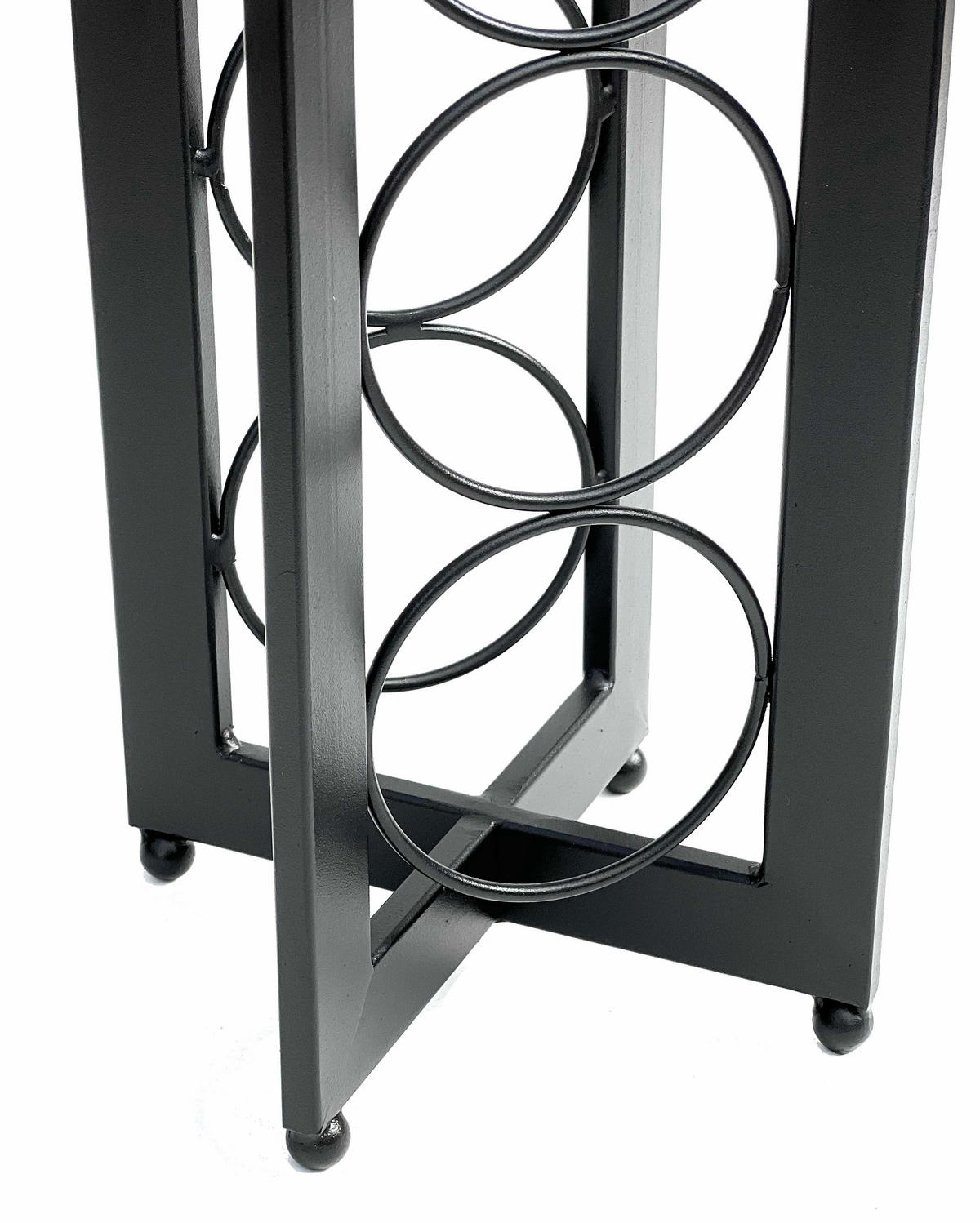 WEINREGAL X Metall Schwarz Stehend 80 cm 96323 - Schwarz, Metall (16/80/16cm) - DanDiBo